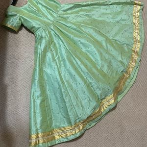 👗Beautiful full length gown/anarkali top princess vibes ✨ jasmin tiffany blue